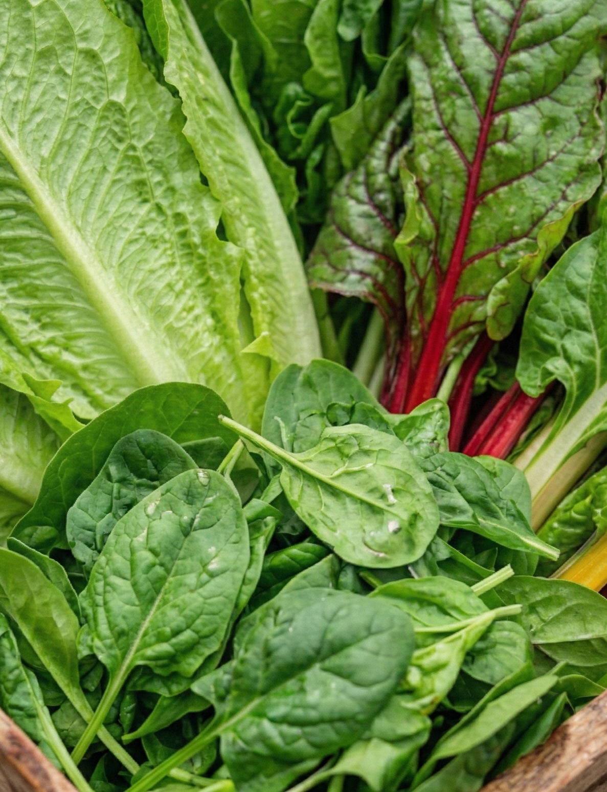 Verduras de hoja fresca